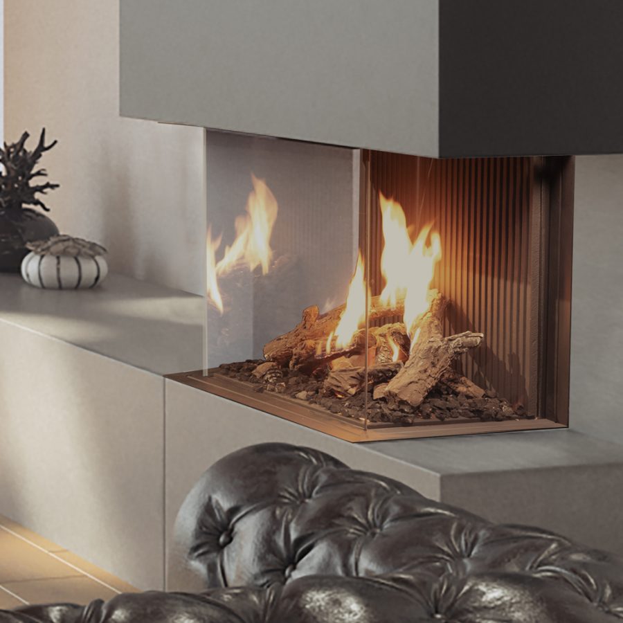 camini a gas real logs