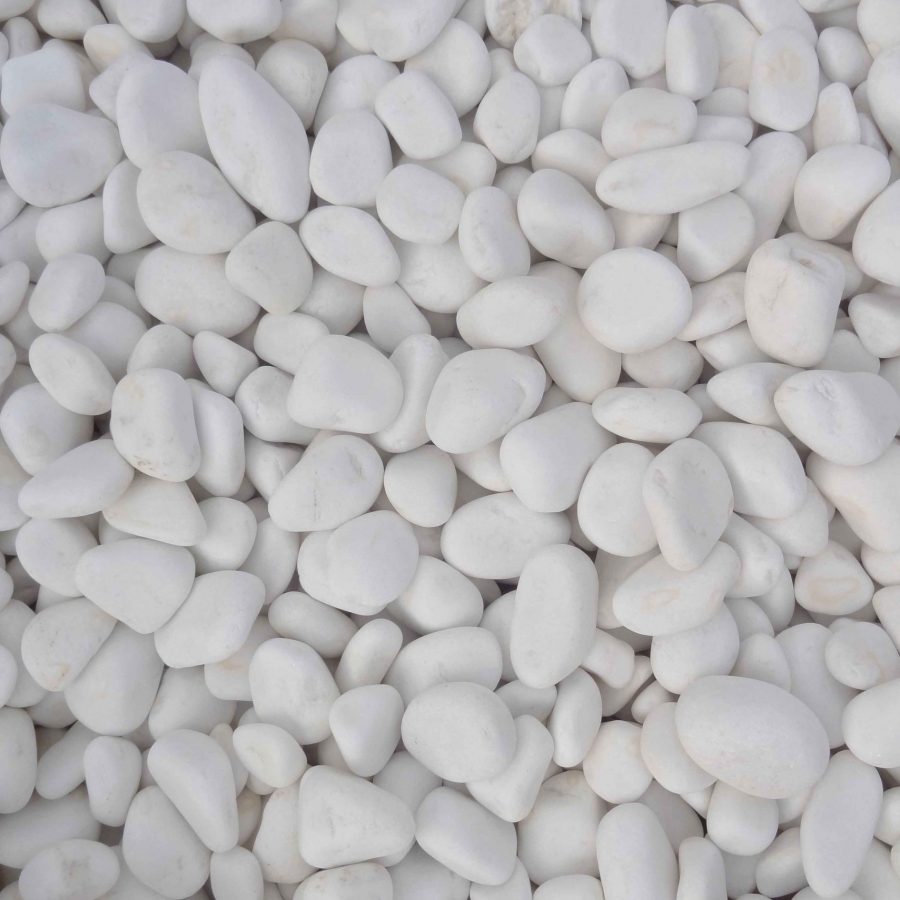 white pebbles