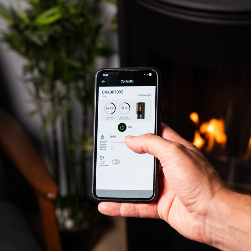 stufa bioetanolo controllo APP