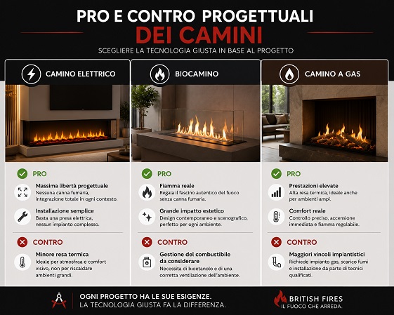 pro e contro camini